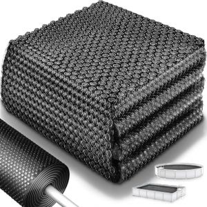 Tillvex Couverture solaire de piscine premium 400 µm ronde 500 cm Film solaire découpable Couverture solaire Chauffage de piscine Couverture solaire