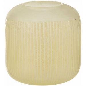 Vase Design en Verre Lignes "Carla" 34cm Jaune Clair Prix