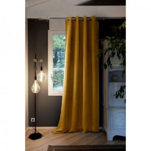 Rideau occultant isolant phonique + polaire 180 x 260 cm Inuit Jaune moutarde - Jaune