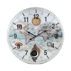No Name Horloge By SIGRIS horloge murale Carte Du Monde 016251 Multicolore