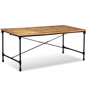 VidaXL Table de salle à manger Bois de manguier massif 180 cm