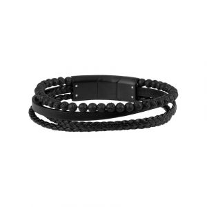 Jacques Lemans Bracelet S-B106A Cuir, Acier inoxydable