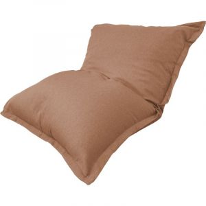 Pouf intérieur XXL Housse effet lin marron 190x155cm