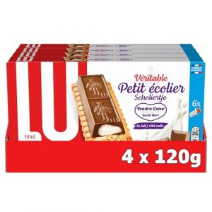 Lu Petit Ecolier Tendre Coeur au Lait 120g - Lot de 4