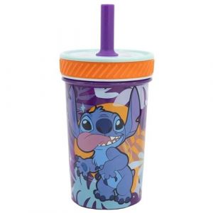 Stor Gobelet en plastique avec paille en silicone Stitch