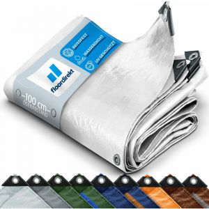 Bâche de protection imperméable - CASA PURA - 6 x 8 m - 240 g/m² - Blanc