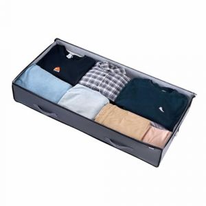 VEVOR Sacs de Rangement sous Lit 6 Pi&egrave;ces de 90 L, Organisateur de Chaussures sous le Lit avec Couvercles Transparents, Bo&icirc;te de Rangement pour V&ecirc;tements, Couvertures, Chambre &agrave; Coucher, Maison, Gris