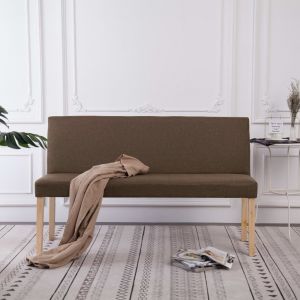 Image de VidaXL Banc 139,5 cm Marron Polyester