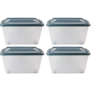 CMP Boite de rangement en plastique 60 litres (Lot de 4) 60 litres
