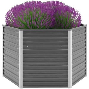 VidaXL Jardinière Acier galvanisé 129 x 129 x 77 cm Gris