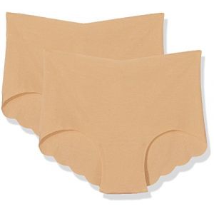 Image de Sloggi Zero Modal H Short C2P Culotte Haute, Beige (Peau), 42 (Taille Fabricant: 000L EU/L FR) (Lot de 2) Femme