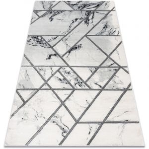 Rugsx - Tapis emerald exclusif 0085 glamour, &eacute;l&eacute;gant marbre, g&eacute;om&eacute;trique blanc / argent gray 240x330 cm
