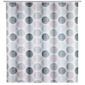 Wenko - Rideau de douche &agrave; pois 180 x 200 cm - Multicolore