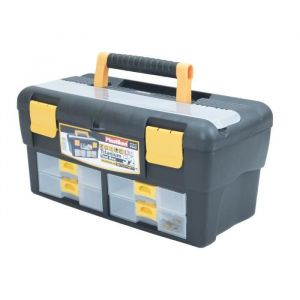 Plastiken Boîte a outillage 81052NOIRE - 52 cm - titanium - en plastique
