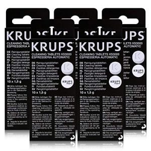Krups Lot de 5 bo&icirc;tes de pastilles d&eacute;tergentes pour Cafeti&egrave;re XS300010