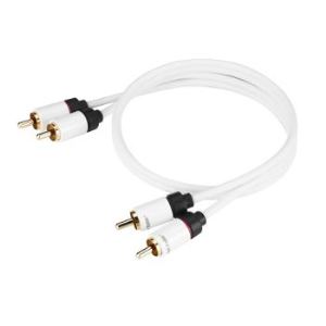 Real Cable 2RCA-1/0M50 - Câble audio stéréo de haute qualité RCA mâle/mâle (0.50m)