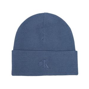 Calvin Klein Bonnet Fine Rib bleu