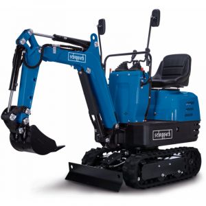 Scheppach Mini-pelle thermique EXC815 - moteur 4 temps 306 cm&sup3; - 8,5 CV - 485/815 kg - plage de rotation 360&deg; - hauteur de chargement max 1350 mm