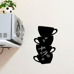 Ambiance Sticker Ardoise Tableau Noir - Stickers Muraux Adhésif Effaçable - Tour de Tasses - H35 x L55 cm