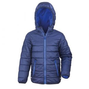Result Core - Veste molletonnée coupe-vent imperméable - Enfant (XL) (Bleu marine/Bleu roi) - UTRW5242