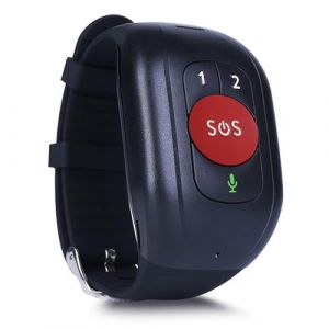SOS Bracelet pour Personnes âgées Localisateur Montre GPS Tracker SOS Mobile pour Personnes âgées Grand-père Enfants âgés Alarme personnelle Mobile Appels vocaux,Rouge