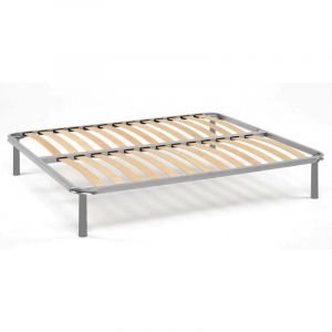 Talamo Italia Sommier carré et demi Amina, Sommier à lattes orthopédique, 100% Made in Italy, Cm 120x190h31