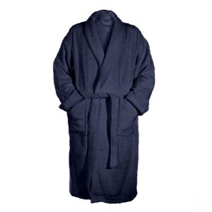 Peignoir à Col Chale 450 m² TERTIO - Bleu Indigo