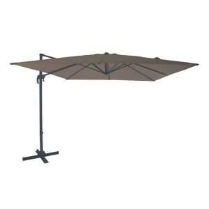Axi Nima Parasol Déporté Gris/Taupe - Parasol Déporté Rectangulaire 300x300 cm - Parasol Pied Déporté, structure aluminium - Rotation 360 - Parasol