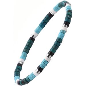 Bracelet Perles Heishi 4 Mm Turquoise Jaspe Vert