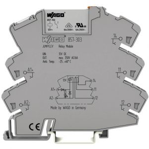 Wago Bloc relais 857-303 12 V/DC 6 A 1 inverseur (RT) 1 pc(s)