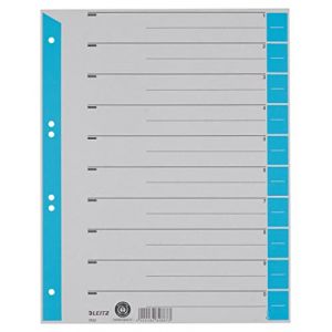 Leitz Intercalaire 10 positions pré-imprimé : 0-9 A4 à onglets bleu clair