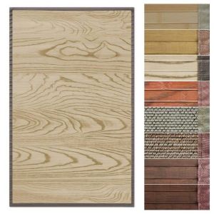 Tapis en bambou avec bord en tissu Design naturel 120 x 180 cm, magenta naturel