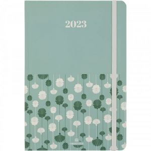 Image de Oberthur 1 Agenda Semainier ANAHITA Carré 24 - Janvier 2023 à Décembre 2023 - Dimension 16 x 24 cm - Coloris Vert - 2 Langues