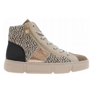 Rieker N5931, Femme Basket_Mode_Montante Beige léopard - 38 EU