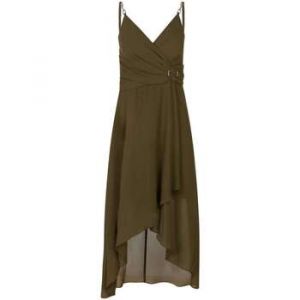 Morgan Robe mi-longue &agrave; fines bretelles vert kaki femme - Taille 40
