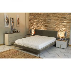 Lot de 2 matelas face été latex naturel 70 kg/m3 face hiver mémoire de forme 60 kg/m3 + 2 alèses 90x200 x 22 cm ferme - spécial sommier electrique - d