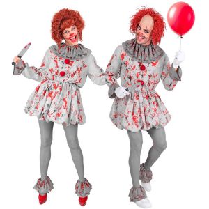 Ruedelafete W WIDMANN MILANO Party Fashion Kostüm 17132 Costume de clown tueur, gris, M