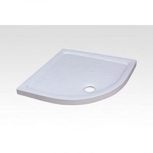 Rue du Bain Receveur de Douche Quart de Rond 80x80 cm- Céramique Blanc- Ankara