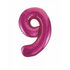 Unique Party Ballon géant chiffre 9 fuchsia