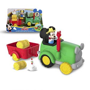 Image de GP Toys Mickey, Tracteur et remorque avec 1 figurine 7,5 cm articulée et des accessoires, Jouet pour enfants dès 3 ans, MCC05