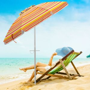 Parasol inclinable - Coast - rouge + jaune