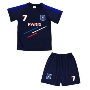 Ensemble Maillot Et Short De Foot Enfant Inpir&eacute; De "Paris" - Marine (Taille 12-14 Ans)