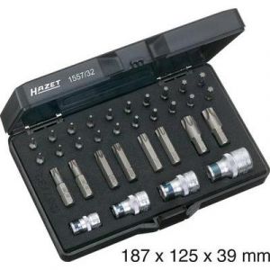 Hazet Set de cl&eacute;s &agrave; douilles Torx 32 pcs 1557/32