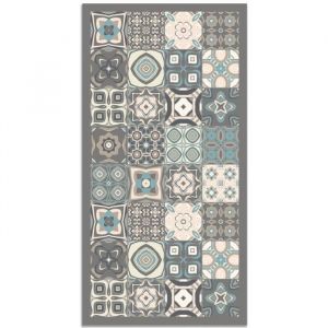 Tapis vinyle carreaux ciments bleu 120x170cm
