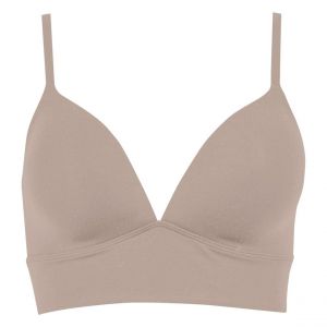 Athena Soutien-gorge bustier à coques sans armatures femme Easy Seconde Peau Marron/Beige