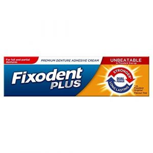 Fixodent Dual Power 40g - Crème adhésive pour appareil dentaire