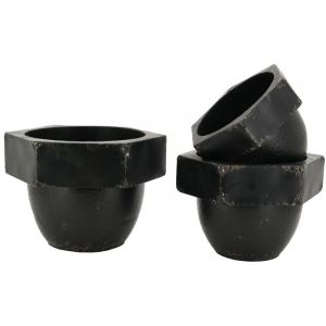 Aubry Gaspard Cache-pots en m&eacute;tal (lot de 3)