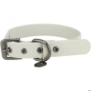 Trixie CityStyle 1971616 Collier pour Chien en PVC de Haute qualité pour Chiens de Petite et Moyenne Taille M-L Tour de Cou 40-47 cm/25 mm Gris Clair
