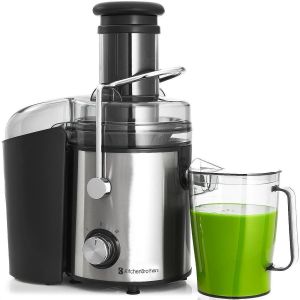 Extracteur de jus - KitchenBrothers - pour fruits et légumes - 1100ml - 800W - Noir