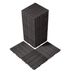 Dalles de Terrasse Embo&icirc;tables-VEVOR-Lot de 36-300x300 mm-33444 c㎡-pour Porche Piscine Balcon Arri&egrave;re-cour